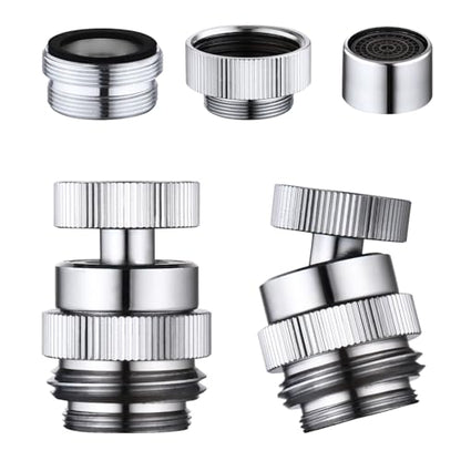 Sink Faucet Adapter Kit Swivel Aerator Adapter to Connect Garden Hose,Multi-Thread Garden Hose Adapter for Bathroom/Kitchen,3/4" GHT thread，1 pcs - color: B-Faucet adapter