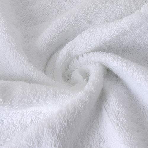 Luxury Bathroom Super Soft and Highly Absorbent Premium 100% Cotton Bath Towel Set for Gifts (White-K) - color: White-k