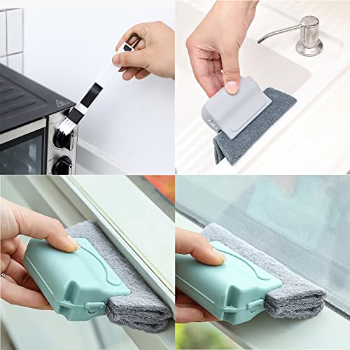 Magic Window Track Cleaner, Window Groove Cleaning Brush Tools Set, 5Pcs | Groove Gap Corner Crevice Cleaner for Windows and Tracks, Window Track Cleaning Tools