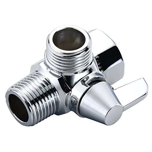 Shower Arm Diverter Valve for Hand Showerhead, Chrome - color: ‎Chrome