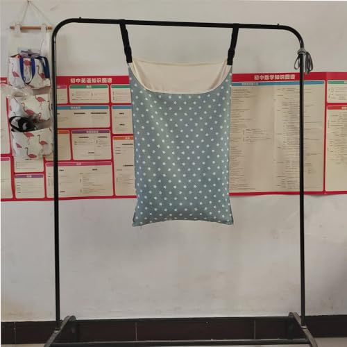 Adjustable Space Saving Door Hanging Laundry Hamper Bag Dorm Laundry Bag,Wide Open Top Over The Door Laundry Hamper with Free Hanging Hooks