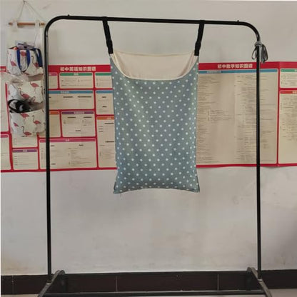 Adjustable Space Saving Door Hanging Laundry Hamper Bag Dorm Laundry Bag,Wide Open Top Over The Door Laundry Hamper with Free Hanging Hooks
