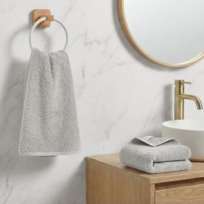 REDKISS 2-Pack Luxury Hand Towels, 16x32 Inch 450G 100% Cotton, Grey Quick-Dry Bathroom & Kitchen Towels, Super Soft and Highly Absorbent - color: Grey, size: hand towel set of 2
