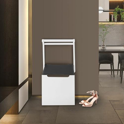Folding Shower Seat Wall Mounted, Home Care Bathroom Bathtub Safety Stool, Anti-Slip Secure Foldable Shower Bench for The Seniors Disabled Pregnant Handicapped (About 330.7 Lbs), Space-Saving