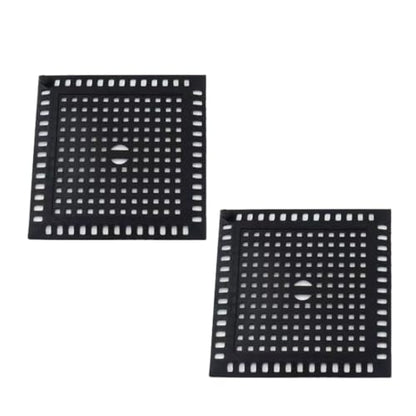 Hair Catcher/Drain Strainer/Shower Drain Cover for Bathroom Floor Drain, Stainless Steel and Silicone (2pack,4.9 inch) (Black)