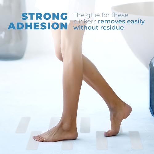 Rectangle and XXL Rectangle – Anti-Slip Shower Stickers, 36 PCS Clear Adhesive Safety Strips