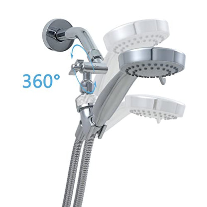 G-Sunny All Metal Shower Angle Adapter, Adjustable Shower Head Extension Adapter, Solid Brass Shower Head Elbow,Adjust Angle to Upgrade Shower Experience,Universal Connection (chrome) - color: Chrome
