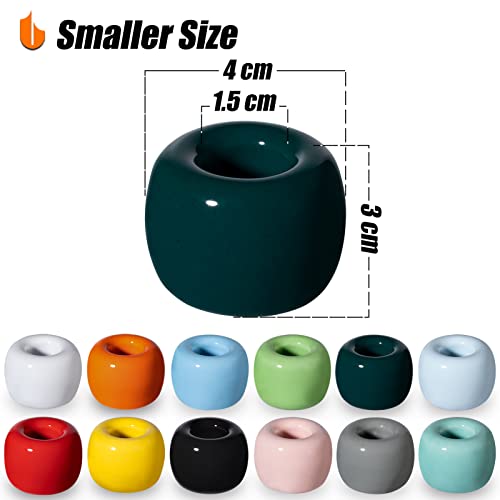 Urbanstrive Sleek Mini Ceramics Toothbrush Holder Stand for Bathroom Vanity Countertops (Dark Green 1-Pack) - color: Dark Green 1-pack