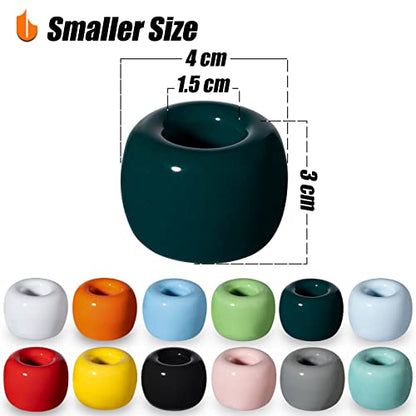 Urbanstrive Sleek Mini Ceramics Toothbrush Holder Stand for Bathroom Vanity Countertops (Dark Green 1-Pack) - color: Dark Green 1-pack