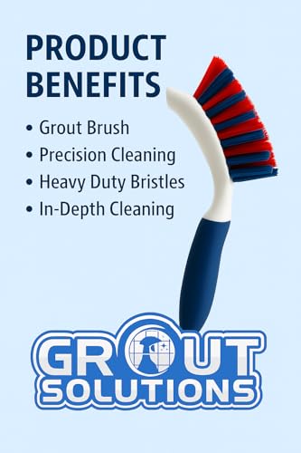 Grout Brush with Stiff Bristles – Heavy-Duty Scrub Brush for Tile, Bathroom, Shower, and Floor Cleaning – Precision Hand Cleaning Tool - style: Small Hand Brush