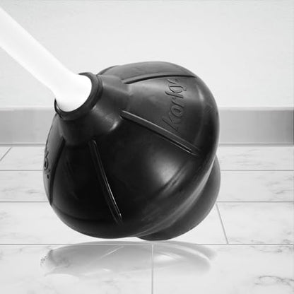 Korky Toilet Plunger and Drip Tray - style: With Drip Tray