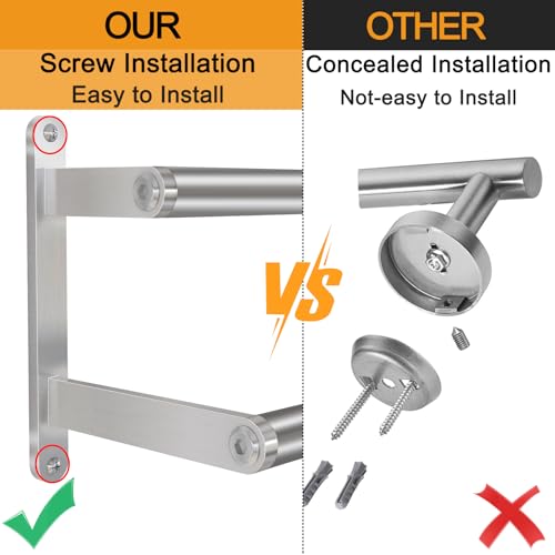 Double Towel Bar, 24Inch Towel Rack for Bathroom, Stainless Steel Double Bath Towel Bar, Wall Mounted Towel Holder, Double Towel Rod Towel Rail Hanger for Wall, Kitchen (Brush Nickel) - color: Brush Nickel-24inch-b