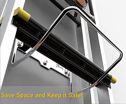JBscoop Ladder Hanger for Garage Wall, Ladder Storage Strollers and Folding Chair, Heavy Duty Lader Holder Rust Proof SS304