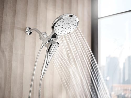 Moen Verso Magnetix Handheld & Rain Shower Head Combo, Chrome | 8-Function Handheld, 7-Inch Rain Shower Head, Detachable with 72-Inch Metal Hose, Model 220C3 - color: Chrome
