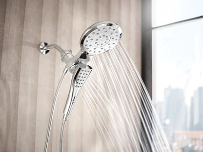 Moen Verso Magnetix Handheld & Rain Shower Head Combo, Chrome | 8-Function Handheld, 7-Inch Rain Shower Head, Detachable with 72-Inch Metal Hose, Model 220C3 - color: Chrome