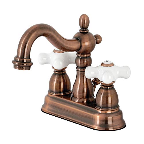 Kingston Brass KB160PXAC Heritage 4" Centerset Bathroom Faucet, Antique Copper,6.19 x 4.69 x 6.19 - color: Antique Copper