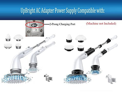 UpBright 2-Prong 9V AC/DC Adapter Compatible with LABIGO LA1 Pro LA1Pro Model KS-2619 KS2619 7.4V 2500mAh Li-ion Battery Electric Spin Scrubber Cordless Cleaning FD DK10-090-0650 Power Supply Charger
