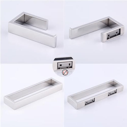 GERZWY 2-Piece Bathroom Accessory Set SUS 304 Stainless Steel Toilet Paper Holder Towel Ring Wall Mount, Polished Finish HG1708-2JG - color: Polished