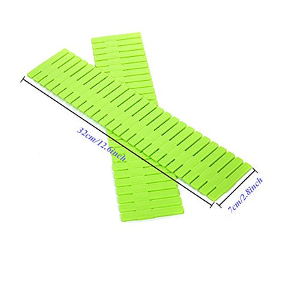 8pcs DIY Plastic Drawer Organizer Adjustable Drawer Dividers for Home Tidy Closet, Socks, Underwear, Office School Supplies, Kitchen Utensil Tools (Green) - color: Green