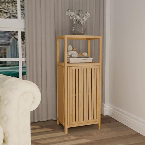 Bookcase Storage Cabinet, 41 Inch Multi-Scene Use Large Capacity Single Door Locker with One Shelf,for Kitchen Home