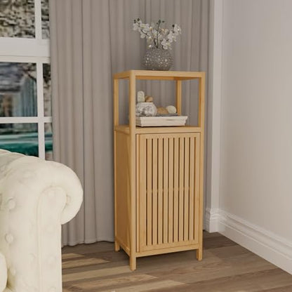 Bookcase Storage Cabinet, 41 Inch Multi-Scene Use Large Capacity Single Door Locker with One Shelf,for Kitchen Home