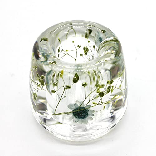 N&N Find Japan Japanese Toothbrush Holder Stand with Real Flower in Acrylic (Star Blue) - color: Star Blue