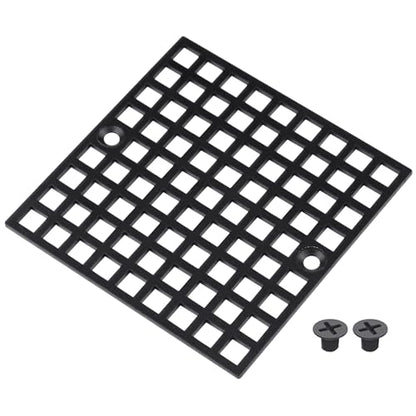 4 Inch Black Square Shower Drain Cover, Stainless Steel Replacement for Drain Filter, Suitable for Bathrooms, Kitchen, 1 Pack