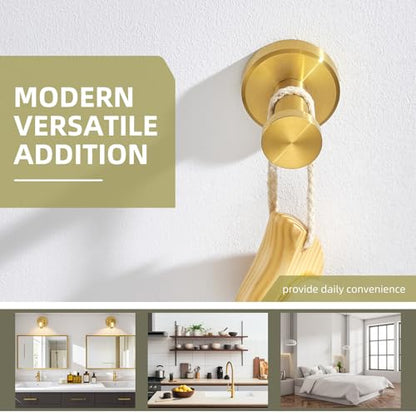 Angle Simple Towel Hook, Bathroom Hand Towel Holder, Brushed Dark Gold | Rustproof SUS304 Stainless Steel, Modern Compact Robe Coat Hook, for Shower Closet Entryway, Screws Mount - color: Brushed Dark Gold, size: 1 Pack