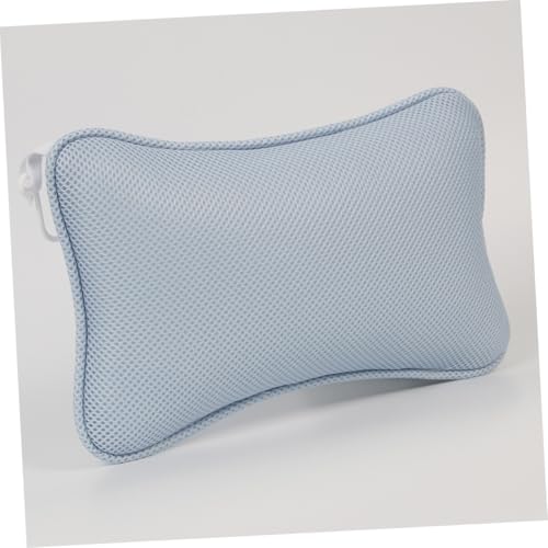 Non-Slip Bathtub Pillow with 2 Suction Cups Mesh Head Neck Shoulder Support Cushion for Oval and Straight-Back Tubs Spa Bath Pad