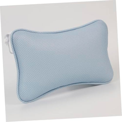 Non-Slip Bathtub Pillow with 2 Suction Cups Mesh Head Neck Shoulder Support Cushion for Oval and Straight-Back Tubs Spa Bath Pad