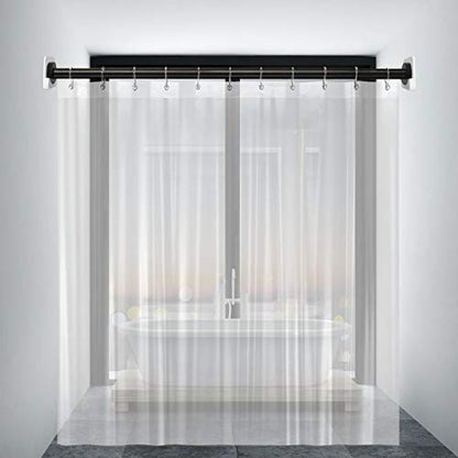 Shower Curtain Rod Holder for Wall Mount | Adhesive Shower Tension Rod Retainer for Tile | No Drilling | Stick On | 2 Pack, White (Shower Curtain Rod Not Included) - color: White