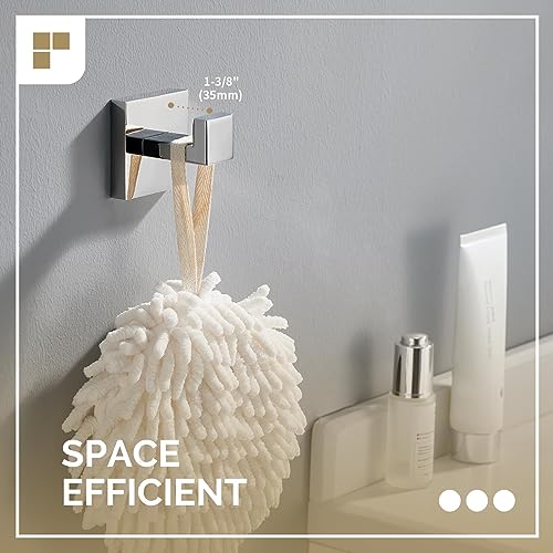 Angle Simple Bathroom Towel Hook, Bath Coat Robe Hanger, Polished Chrome | SUS304 Stainless Steel Robe Hook, Modern Hand Towel Holder for Kitchen Closet RV, Screw Wall Mount - color: Polished Chrome, size: 1 Pack