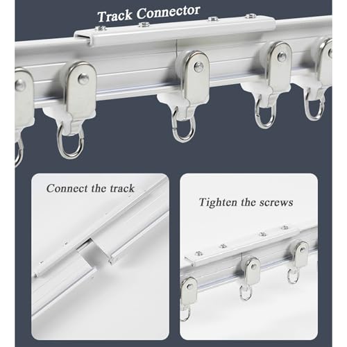Flexible Bendable Curtain Track Curved Ceiling/wall Mount Curtain Track Easy to Install Room Divider DIY for Living Room Bedroom Room Shower(Silver,1.7m/5.6ft) - color: Silver, size: 1.7m/5.6ft