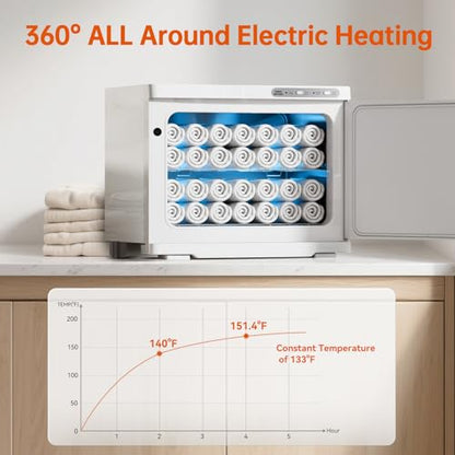 Hot Towel Warmer for Spa,2-in-1 Thermostatic Towel Heater,23L Large Capacity with Quick and All-Round Heating for Facial SPA,Beauty Salon,Esthetician and Bathroom White - color: White