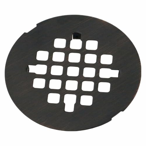 HIDROP Oil Rubbed Bronze Snap-in Shower Drain Cover, 4-1/4" OD Round Grid | Stainless Steel Shower Drain Replacement, 4.25 inch drain cover,Hair Catcher, Easy-to-Install, Bathroom Shower Drain Strainer - color: Bronze