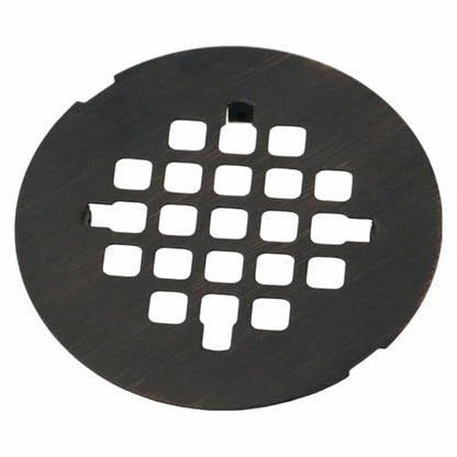 HIDROP Oil Rubbed Bronze Snap-in Shower Drain Cover, 4-1/4" OD Round Grid | Stainless Steel Shower Drain Replacement, 4.25 inch drain cover,Hair Catcher, Easy-to-Install, Bathroom Shower Drain Strainer - color: Bronze