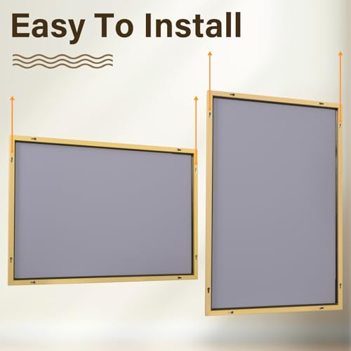 HARRITPURE 28"x20" Rectangle Bathroom Mirror, Gold Vanity Wall Mirror | Aluminum Alloy Frame Wall Mirror, Horizontal or Vertical Wall Mount for Entryway Bedroom Living Room - size: 28"L x 20"W