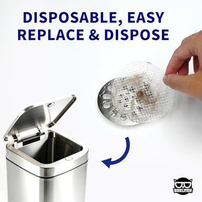 Disposable Shower Drain Hair Catcher, 30pcs Strong Adhesive Drain Cover Strainer for Shower, Bathtub and Vanity Sink, Waterproof Mesh Filter Stickers to Prevent Clogs, Tear-Resistant