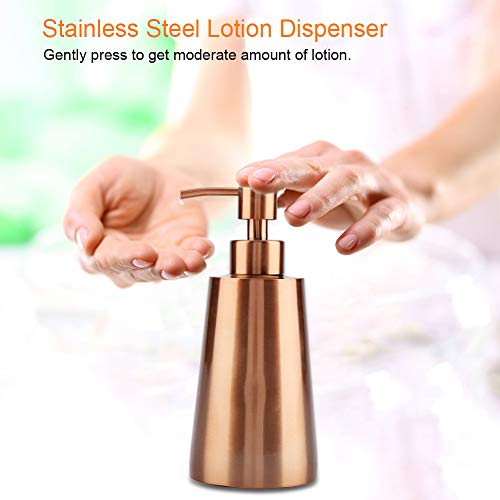 304 Stainless Steel Liquid Dispenser Countertop Pump Lotion Bottle Sink Liquid Lotion Dispenser Pump Storage Holder Bottle for Kitchen Bathroom