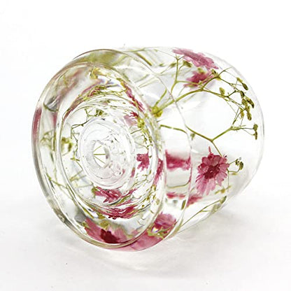 Japanese Toothbrush Holder Stand with Real Flower in Acrylic (Star Pink) (NNFHTF-SPK) - color: Star Pink