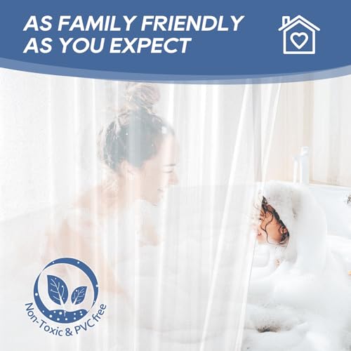 downluxe Clear Shower Curtain Liner with Magnets, Clear Shower Liner, 36" W x 72" L Lightweight Shower Curtains for Bathroom - color: Clear, size: 36"W x 72"L (Pack of 1)
