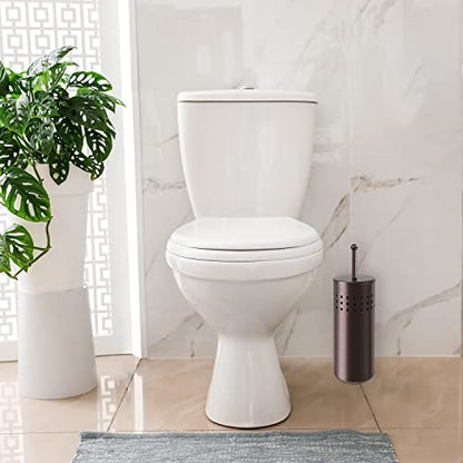 Blue Donuts Toilet Plunger with Holder for Bathroom, Multi Drain Suitable Also for Bathtubs, Quick Dry, Bronze - color: Bronze