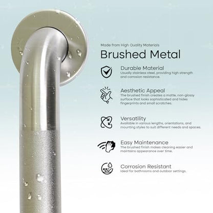 Highcraft Grab Bar for Bathtubs and Showers, Anti Slip Shower Grab Bars for Seniors and Elderly, Safety Bar for Bathroom 18" x 1.5" ADA Compliant Grab Bar, Heavy Duty Stainless Steel Shower Handle - size: 18 inches