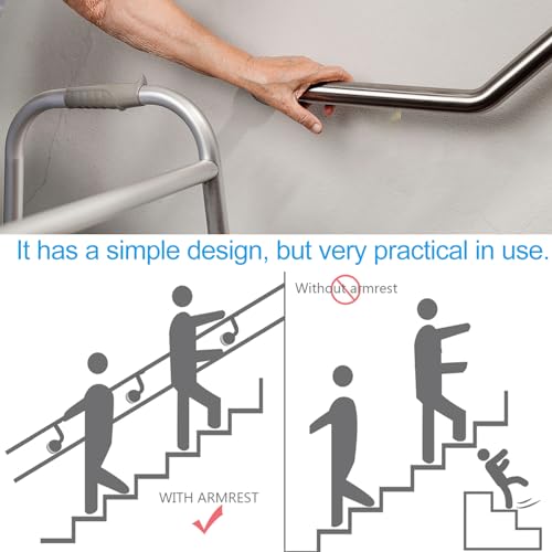 Healeved Suction Grab Bar 7.7 Inch Suction Cup Handle for Bathroom Safety Support Elderly Shower Grab Bar Portable Handle for Bathtubs and Showers