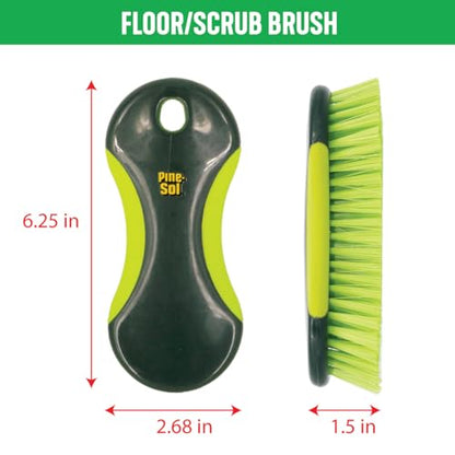 Pine-Sol Scrub Brush Set - Long Handle Cleaning Brushes with Heavy Duty Bristles and Comfort Grip - Scrubbers for Kitchen, Household, and Dishwashing, 3 Pieces - size: 3 Piece Set