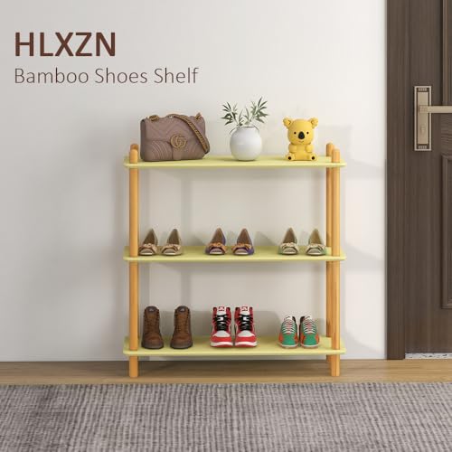 3-Tier Bamboo Freestanding Shelf Unit, Versatile Open Shelf Display - size: 31.5''W 3-tier