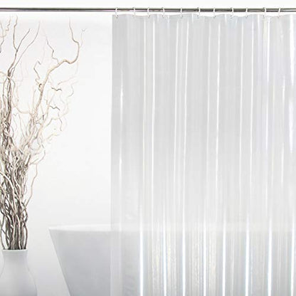 EurCross Clear Shower Curtain Liner 72x78,5 Magnets Weighted Bottom Heavy Duty Bathroom Shower Liner 78inches Long, Transparent EVA - color: Clear, size: 72"W x 78"L (Pack of 1)