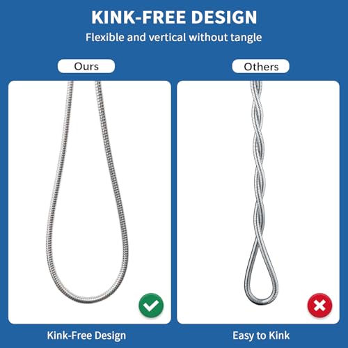 GRICH Shower Hose Extra Long: 71 Inch Metal Cord High-Density Anti-Leak Stainless Steel Shower Head Hose Replacement, Ultra-Flexible & Durable Bathroom Pipe with Solid Brass Insert & Nut, Chrome - color: Chrome