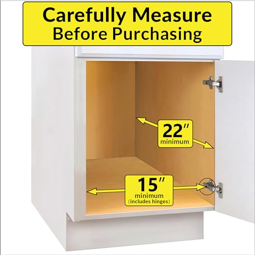 LYNK PROFESSIONAL® Pull Out Cabinet Organizer, Kitchen Slide Out Drawer | 14W x 21D chrome rollout shelf creates easy-access storage for cookware, pantry items and kitchen essentials inside cabinets - size: 14" W x 21" D
