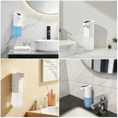 Automatic Soap Dispenser Touchless, Liquid & Foaming Soap Dispensers, USB Rechargeable Smart Hand Soap Dispenser, 3-Level Adjustable, 12.2oz/360ml (Gel Version and Foam Version) - color: Gel Version and Foam Version